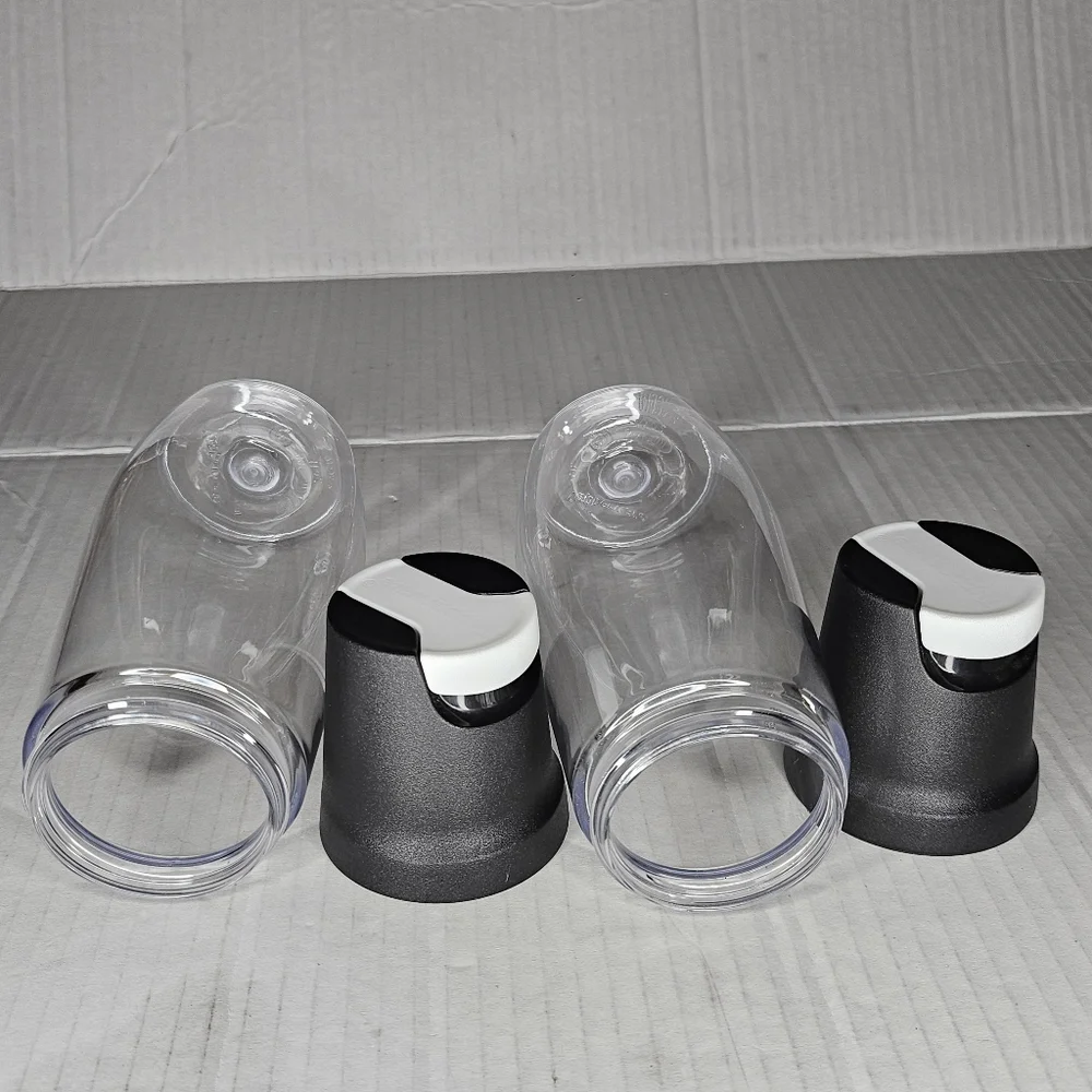 Tupperware Tilt N Serve Dispensers Clear Set 2 Dressing Oil Vinegar 11 oz 340 ml